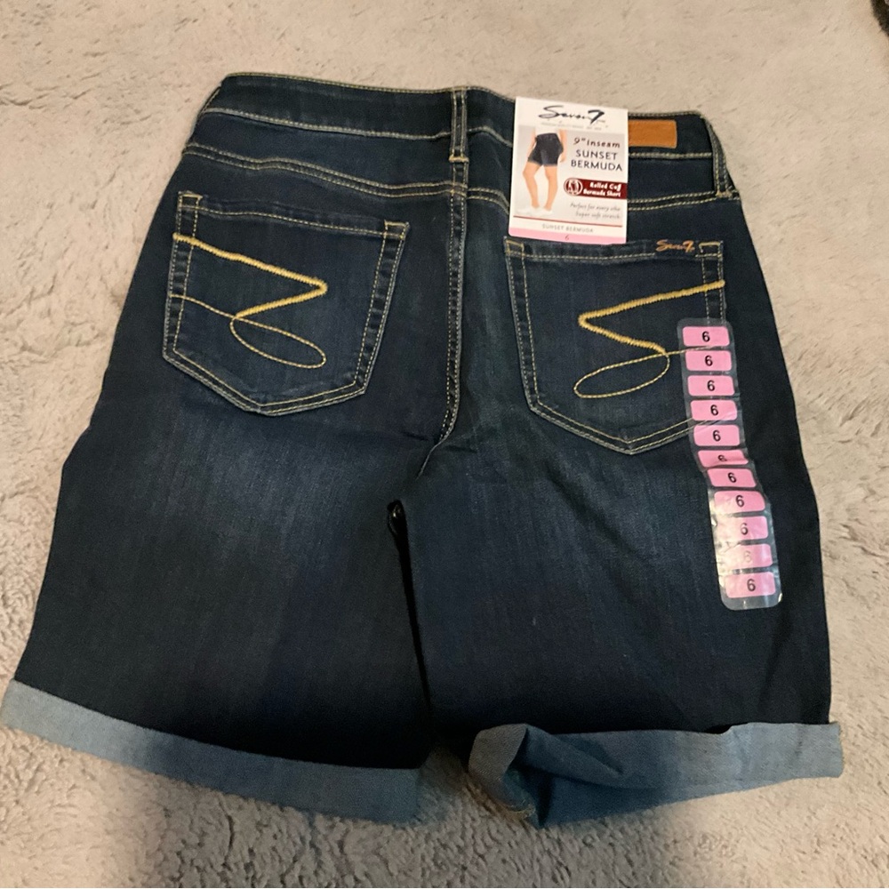 Seven7 Women's Indigo Jean Shorts